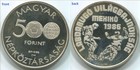 Hungary 1986  500 Forint Silver Coin Km 656  Unc Proof  Mexico World Cup
