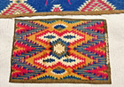 Antique Early Tobacco Rug Premium Felts Native American Navajo Pattern Htf