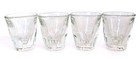 Federal Glass Federalist Shot Glasses Set Of 4 Paneled Barware Vintage Whiskey