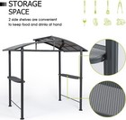 Aoodor 8x5ft Bbq Grill Gazebo Outdoor Patio Gazebo Shelter With 2 Side Shelves