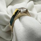 3ct Vvs1 Princess Cut Lab-created Diamond Men s Anniversary 14k Gold Finish Ring