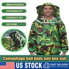 Camouflage Beekeeping Jacket Veil Bee Keeping Suit Hat Smock Protect Equipment