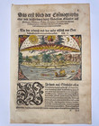 God Creating The World 1564 Sebastian Munster Unusual Antique Engraved View