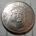 Statue Of Liberty Good Luck Souvenir Lucky Horseshoe Wishbone Stars Token Coin