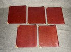 Lot Of 5 Samsill Binders 1511 Vintage Professional 3 Ring Faux Leather Burgundy