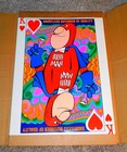 Original Nos 1970 Budweiser Bud Man 30  X 20  Wall Poster Fresh From Sleeve