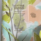Lined Leather Journal Notebook Floral Gold Foil Details Diary Travel Journal
