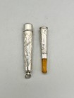 George V Sterling Silver Cigarette Holder   Case  Villers   Jackson  B ham  1919