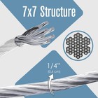 1 4 Cable - Od  Wire Rope  Aircraft Cable  1 4 Steel Cables  Coated Cables  V   