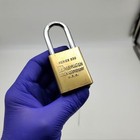 American 530 Padlock Rekeyable 1-5 8 l X 1 4 d Shackle 1-3 8  Brass Body No Core