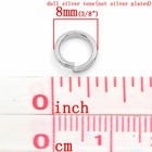 Jump Rings 8mm - 50 100 200 Stainless Steel 16 Gauge 1 2mm Split Jumprings F4557