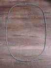 Native American Sterling Silver 36  Navajo Pearl Necklace By I  John