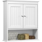 Bathroom Wall Cabinet Storage Adjustable Shelf Over Toilet Organizer Wood New