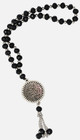 33 Beads Black Crystal Islamic Prayer Beads Misbaha Tasbih Muslim Rosary