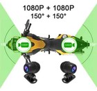 Full Body Waterproof Moto Camera Dash Cam Front Rear Driving Video Recorder