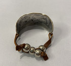 Metal Plate Bracelet With Adjustable Leather Strap   Lead Me To The Cross   7 5 