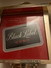 Vtg Carling Black Label Beer Man Cave Lighted Sign Clock Bar Top Wall Works Good