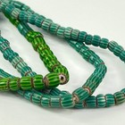 Old Chevron Venetian Green Trade Beads 36inch