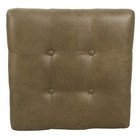 Home Decor   Modern Tufted Faux Leather Square Ottoman With Metal X Base   Ot   