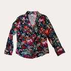 Anthropologie Floreat Floral Pajama Top Size Xs Long Sleeve Floral Button Front