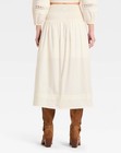 Women Eyelet Midi Skirt - A New Day Cream Medium