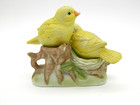 Vintage 3-piece Set Of Salt   Pepper Shakers Yellow Birds And A Stand Tree Nest