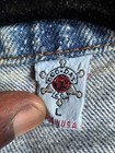 Energizer Bunny Men s Blue Trucker Jacket Embroidered Logo 80s Vintage Size L
