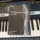 Yamaha Psr-e243 61-key Digital Keyboard Piano Tested Works Music Stand Manual