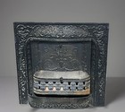 1890 Victorian Ornate Fireplace Mantel W  Beveled Mirror Cast Iron Insert   Tile