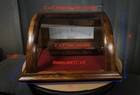 Curved Glass Pocket Watch  Collectible Display Case      solid Walnut   Burl