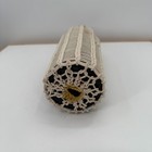Vintage Glass Wine Bottle W  Cork Stopper   Macrame Cover 12 