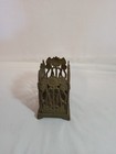Antique Art Nouveau Brass Desk Organiser Intricate Sunflower Design