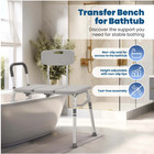 Naipo Tub Transfer Bench Adjustable Shower Chair 300lb Non-slip Bath