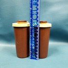 Vtg Tupperware Brown Beige Flip Lid Salt Pepper Shakers  1329 Usa