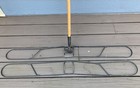 3 Pc Dust Mop Kit Two 48  Wide Wire Metal Frames   A 57  Easy Clip Wooden Handle