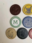 10 Vintage Poker Chips Incl Brewing Co 