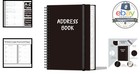 Address Book Black 6 2 In X 8 5 In A-z Tabs Spiral Bound 360 Contacts