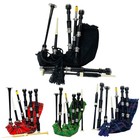Great Highland Scottish Bagpipes Rosewood Black Finish Silver Mounts With Bag