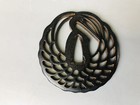 Y7223 Tsuba Iron Sword Guard Openwork Japan Samurai Katana Antique Koshirae Edo