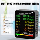 6in1 Air Quality Monitor Co Pm2 5 Tvoc Hcho Detector Carbon Dioxide Exceed Alarm