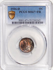 1936-d 10c Pcgs Ms 67  Fb   Low Pop Full Bands Silver Mercury Dime
