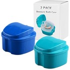 Denture Bath Box Cup  Complete Clean Care For Dentures  Clear Braces  Mouth G   