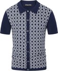 Men s 70s Vintage Contrast Polo Shirt Short Sleeve Retro Knit Casual Top