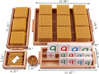 Montessori Golden Beads Materials Decimal System Bank Game Montessori Math Toys
