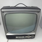 Vintage 1970 s General Electric Red Ge Portable Tv B w Television Wm014prd-2 70s