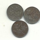 Vf To Xf Lot 3 Sweden 1 Ore Coin-1942 1948 1950-nov201