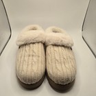 Skechers Bobs Keepsakes Ice Angel Slippers Womens 8 Natural Knit Faux Fur Clog