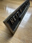Vintage Antique Bank Teller Sign Next Window Adjustable Arrow Bronze Brass