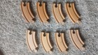 Wooden Train Track 8 Pcs  Small Curved Brio thomas Compatible