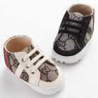 Newborn Baby Boy Crib Shoes Infant White Bule Prewalker Trainers Rubber Sneaker